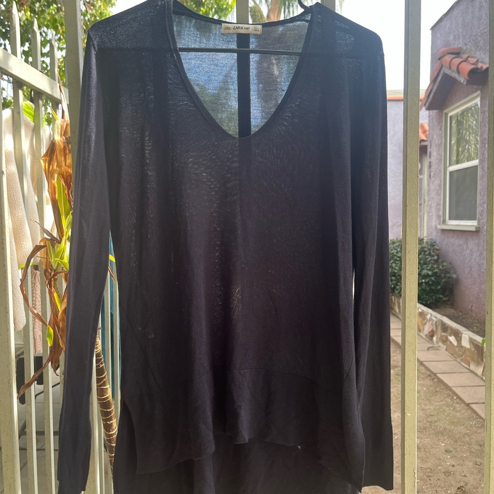 Lightweight v-neck Zara Navy sweater L